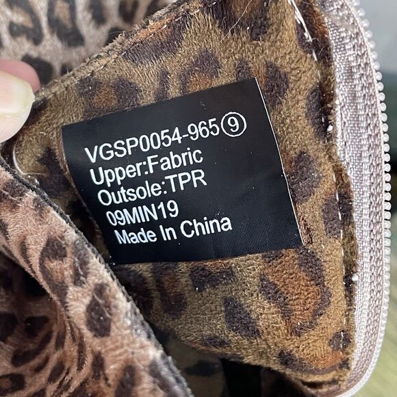 VERY G Ursula Size 9 Womens Ankle Booties Sneaker Shoes Faux Suede Leopard Print - Picture 8 of 9